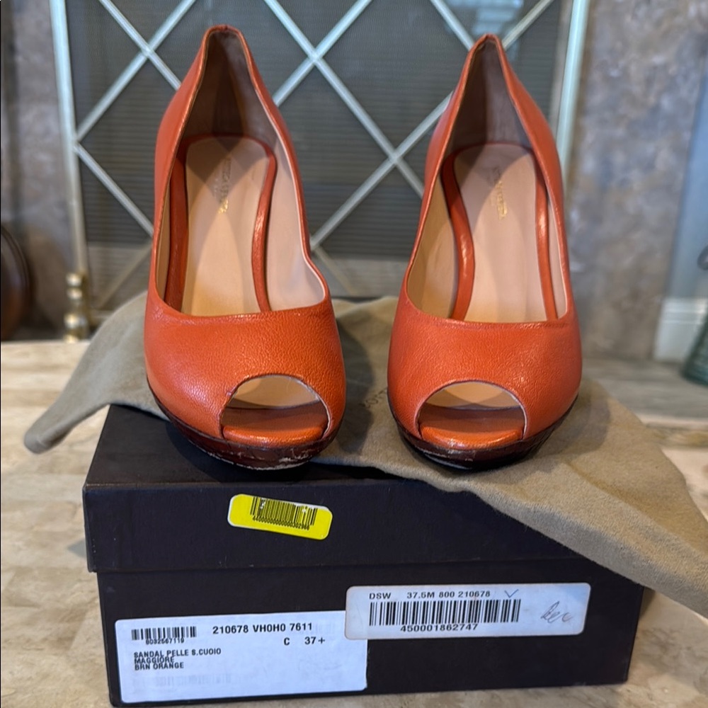 Bottega Veneta Intrecciato Weave Leather Pumps 37.5